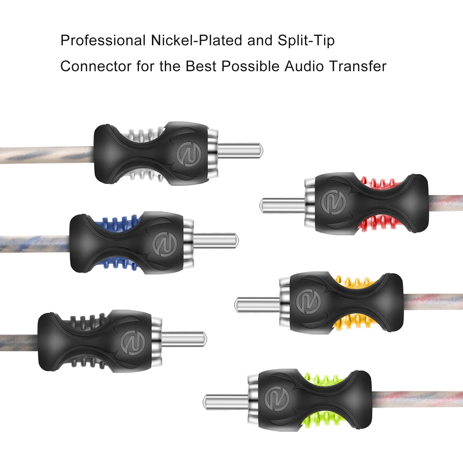 Recoil RCI66 99.99% Oxygen Free Copper 6ft 6-Channel RCA Audio Cable