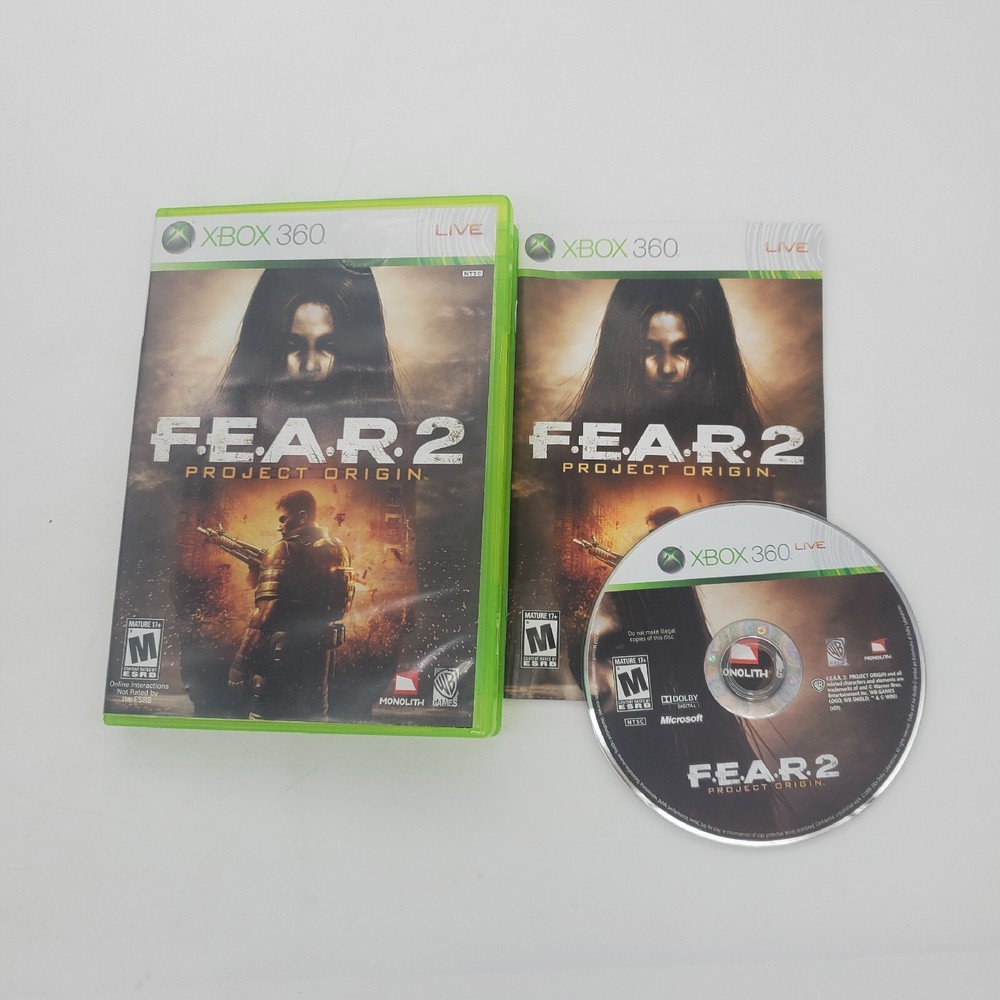 🔴FEAR 2: Project Origin (Microsoft, Xbox 360, 2008) Complete CIB