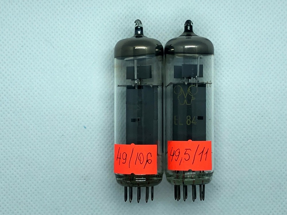 2x RARE RFT EL84 (6P14P, E84L, 6BQ5) OUTPUT PENTODE, MATCHED PAIR #1