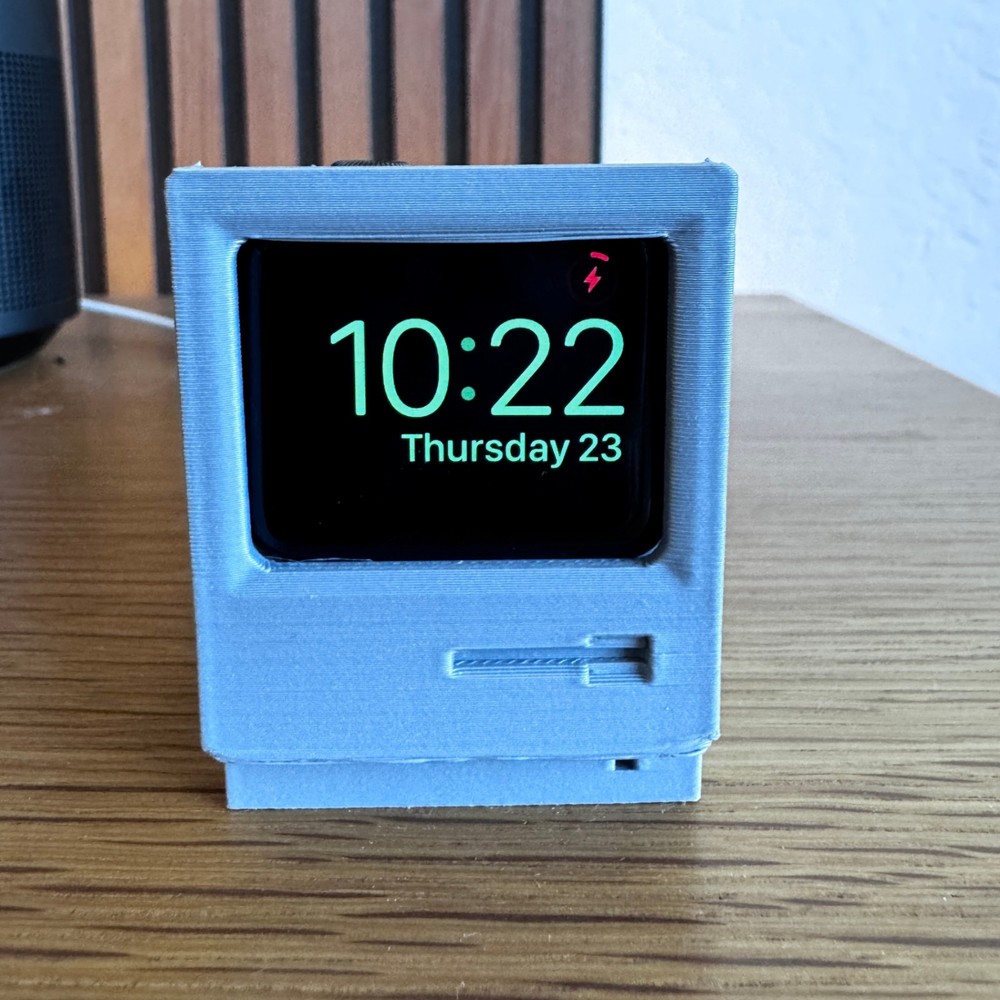 Retro Macintosh Apple Watch Stand Dock Matte Gray
