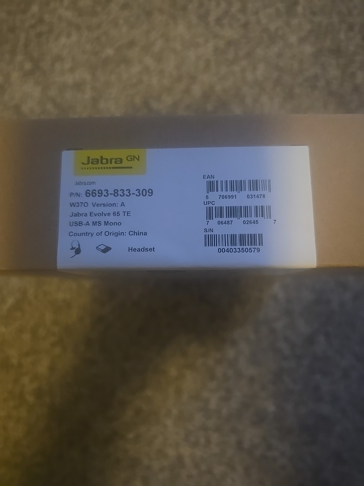 Jabra Evolve 65 Third Edition Wireless Headset, Mono Speaker