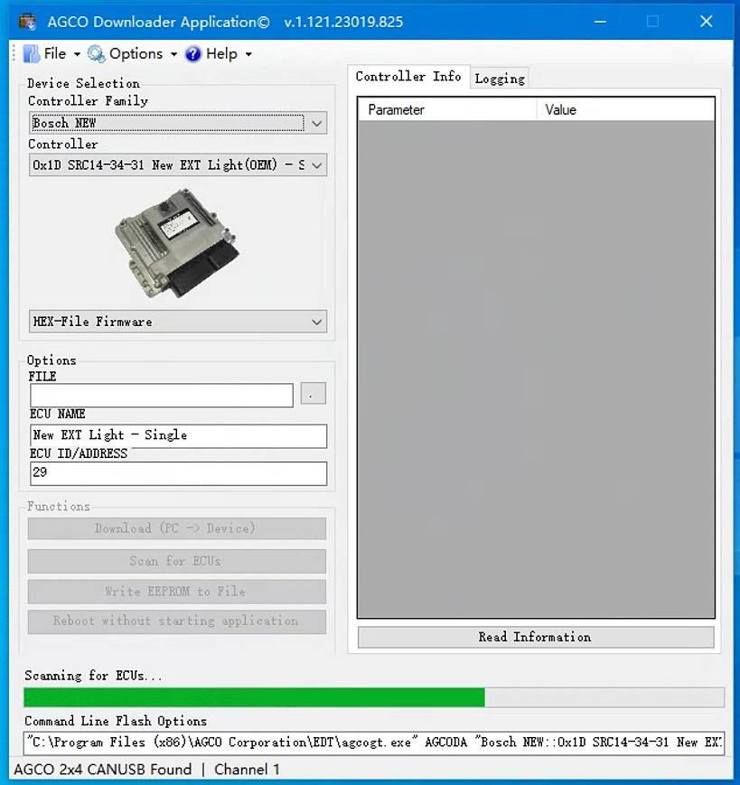 CANUSB EDT INTERFACE WITH SOFTWARE For AGCO ELECTRONIC DIAGNOSTIC TOOL