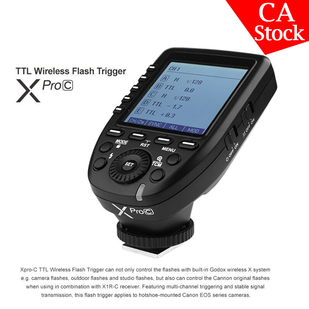 Godox XPro-C 2.4G TTL Transmitter Trigger X System High-speed For Canon Camera