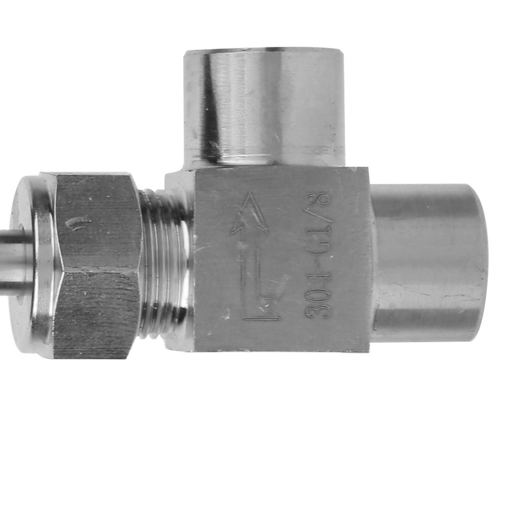 Black Handle 1/8 Inner Thread BSPP Female Thread Needle Valve Angle Type Stop Va