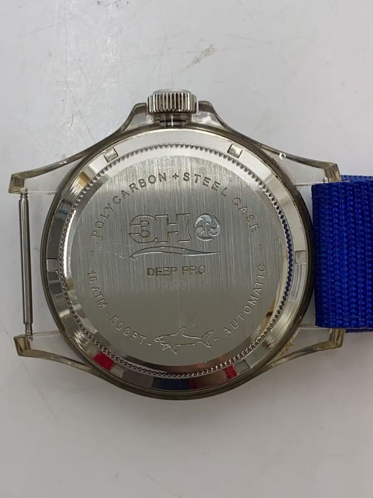 Automatic Watch Analog Nylon ORN BLU
