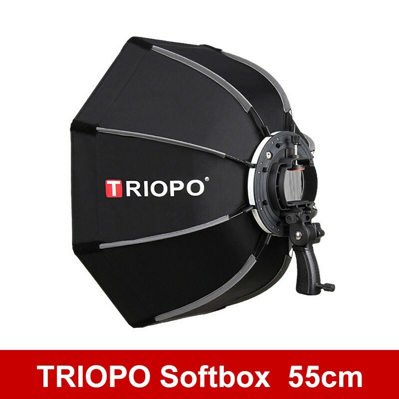 TRIOPO Foldable Octagon Softbox +Handle for Godox Yongnuo Speedlite Flash Light