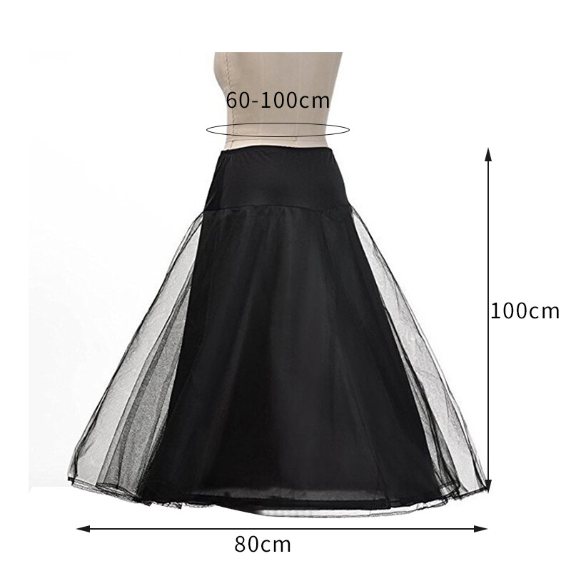 Women White Bridal Petticoat Hoop Skirt Crinoline Slip Wedding Gown Underskirt