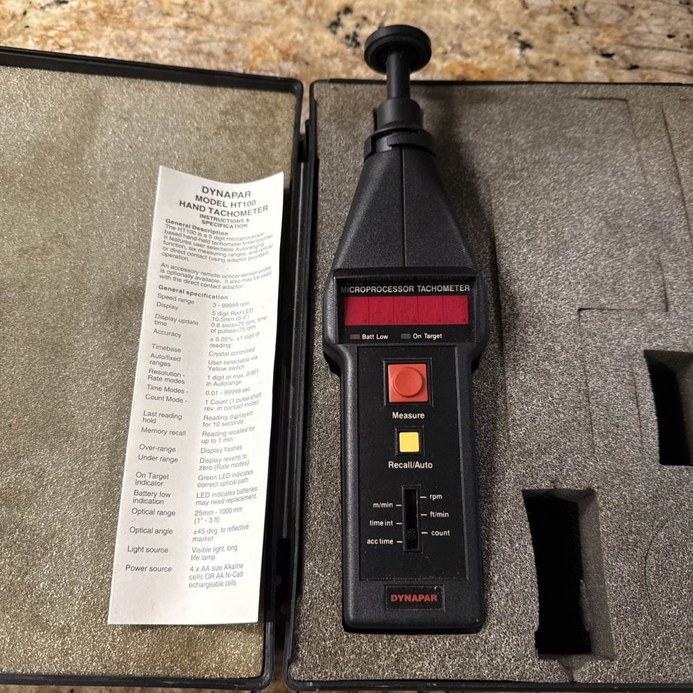 DYNAPAR HT100 Microprocessor Hand Tachometer