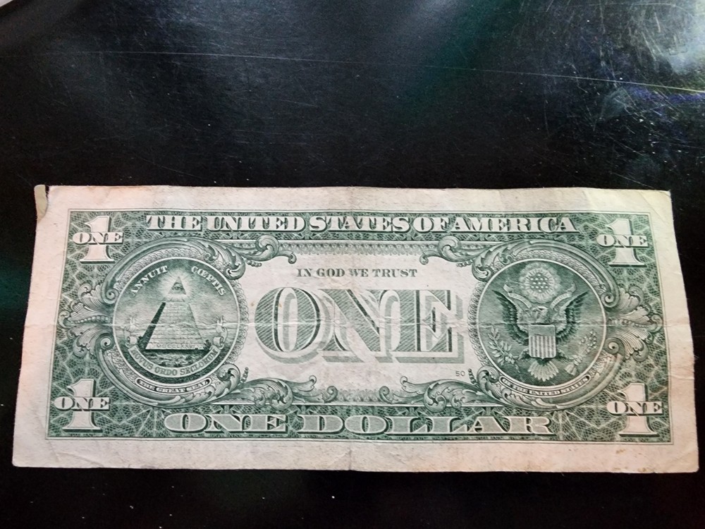 2013 Ink Error 1 Dollar Bill