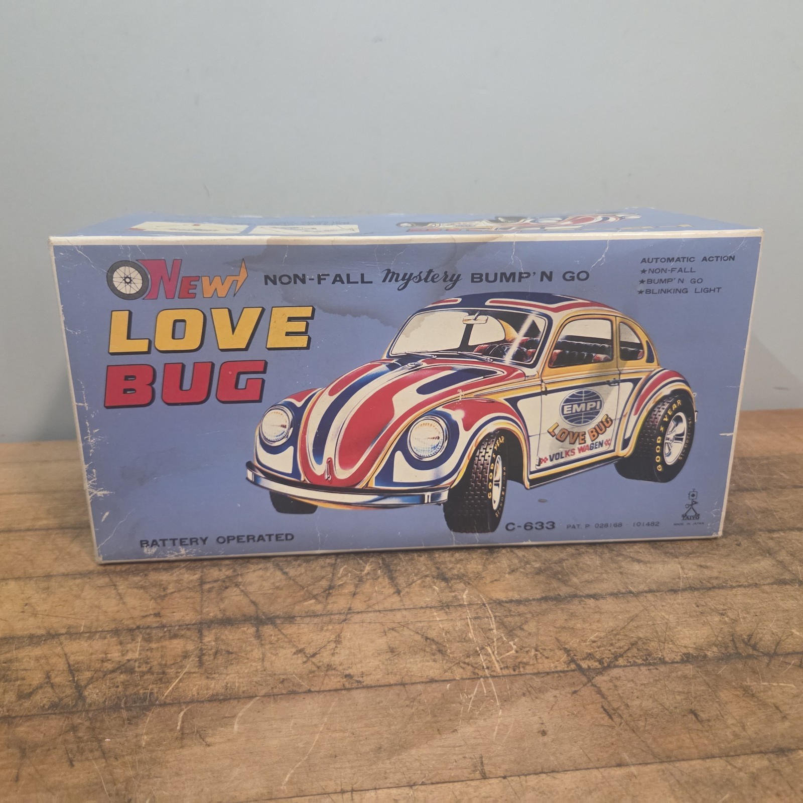 Volkswagen By Taiyo Empi Love Bug C-633 W/ Original Box Non Tested Beetle Car