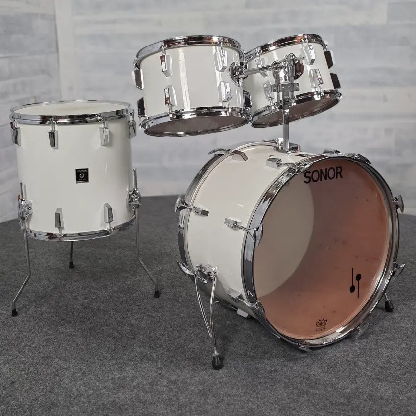 Vintage Sonor Phonic Centennial 4pc Drum Set White Wrap - Good