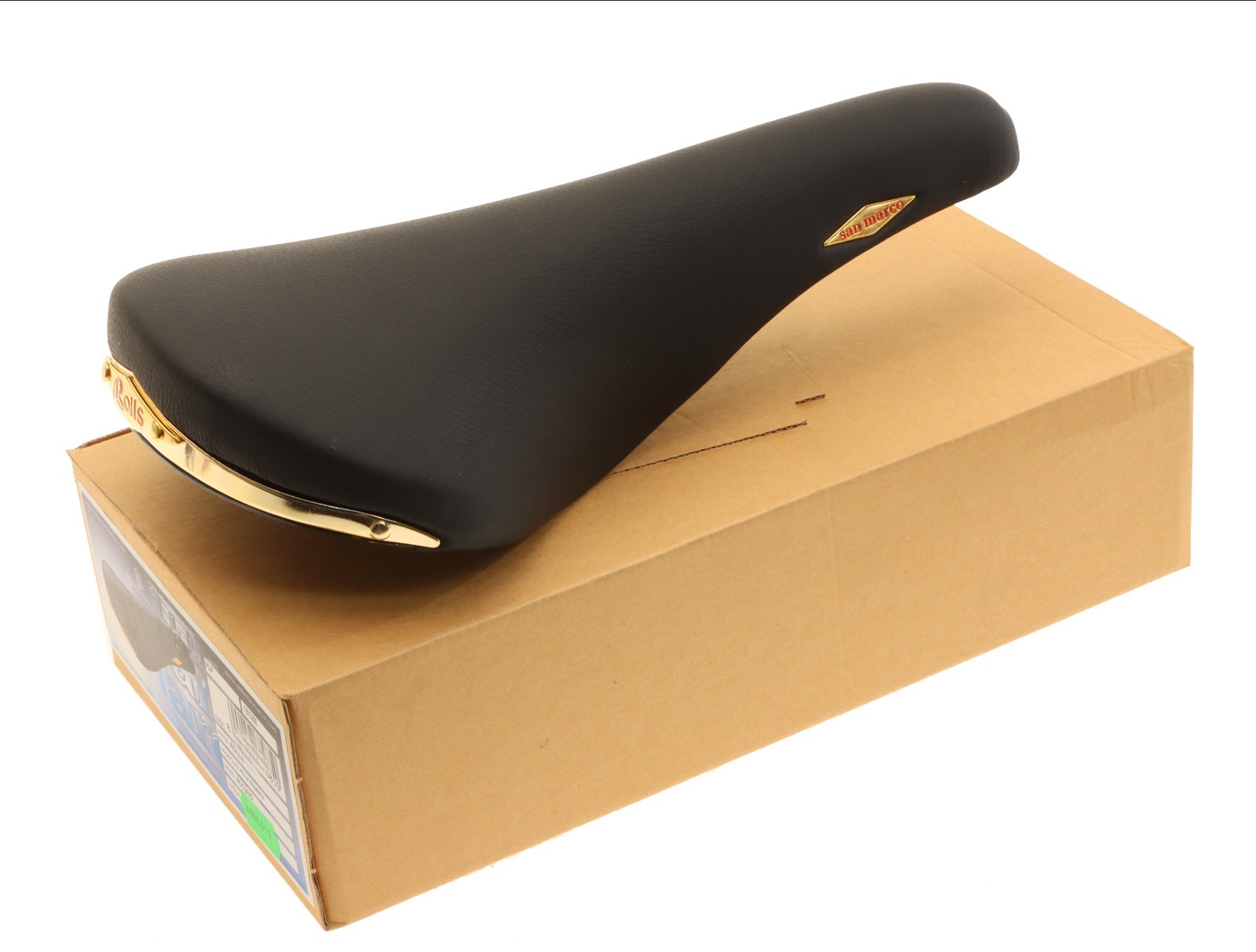 Selle San Marco Rolls SMOOTH BLACK Leather Saddle Brass Steel 2002 NEW NOS