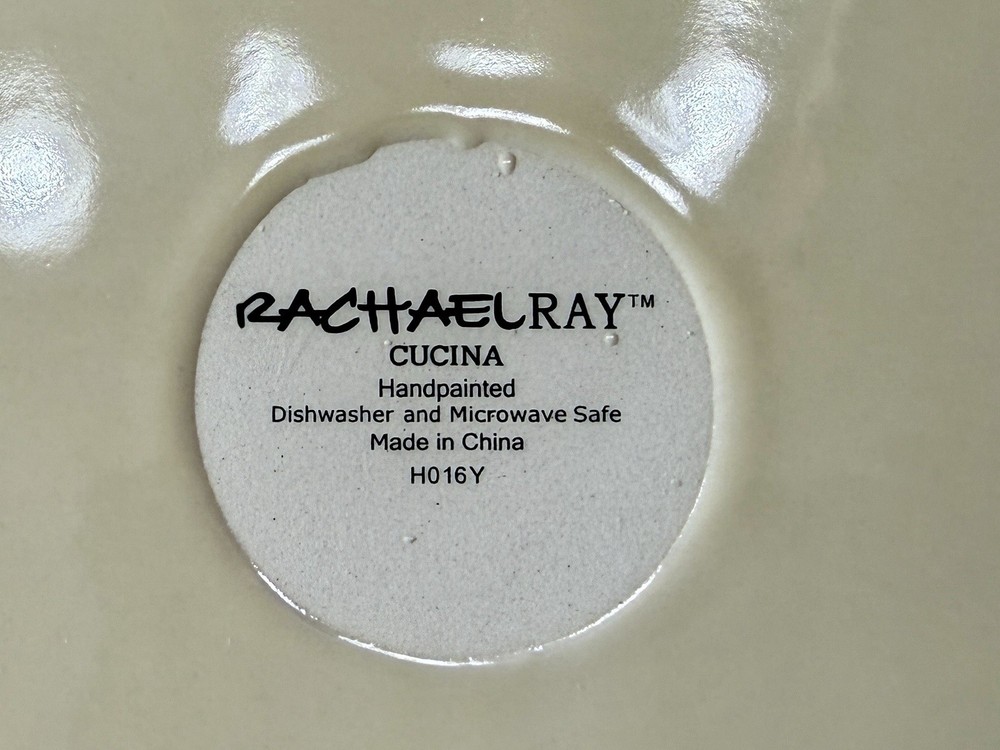 Rachael Ray Cucina Almond Cream Rectangular Serving Platter NEW