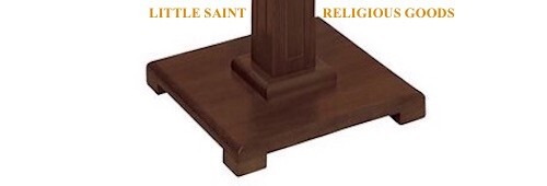 Paschal Candlesticks, Gothic Paschal Candlestick Walnut Stain 44'' High