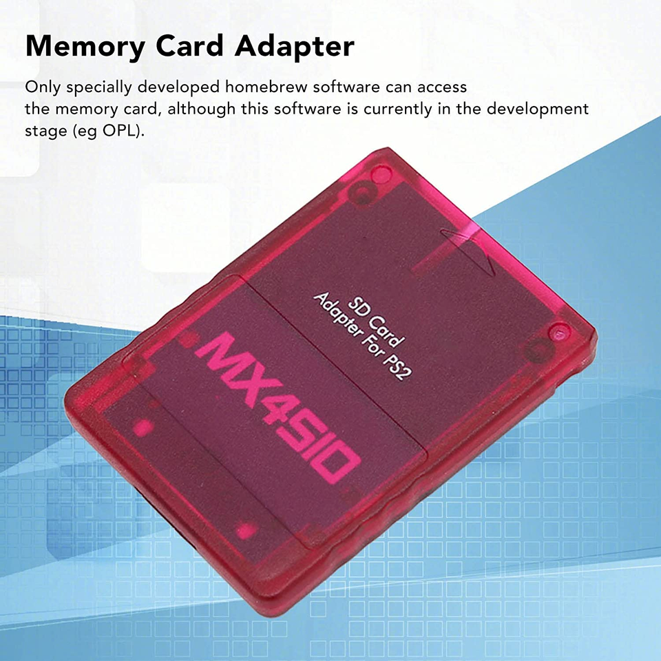 MX4SIO SIO2SD SD Card Adapter PS2 Memory Card Expansion for SIO Replacement Red