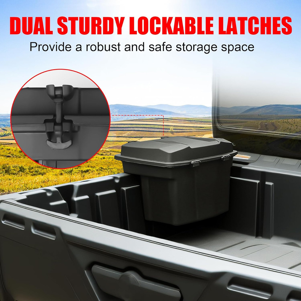 20L Waterproof UTV Cargo Box for Can-Am Defender/Commander with Tool Tray
