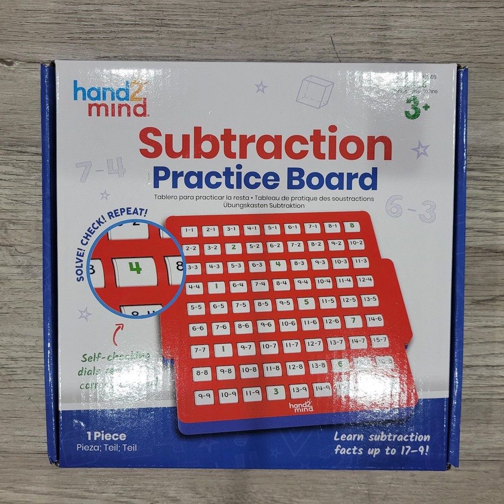 hand2mind Subtraction Practice Board, Math Facts Games, Number Games, Math Ma...