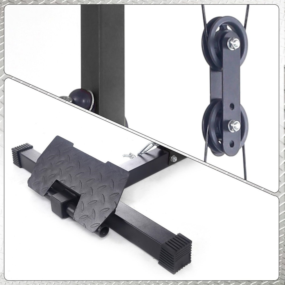 Cable Machine LAT Pulldown Tower High Low Pulley Stations Leg Support Tricep Wor