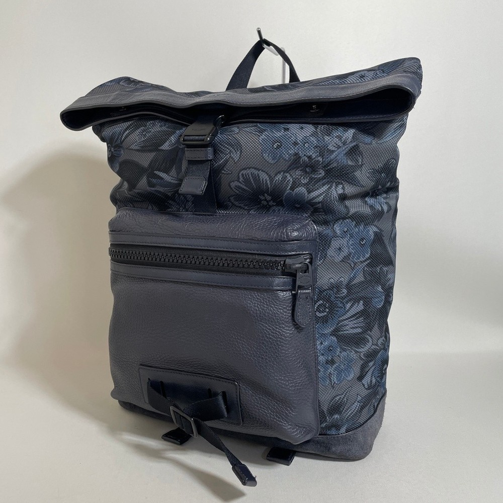 Coach Backpack Navy Floral Pattern from Japan