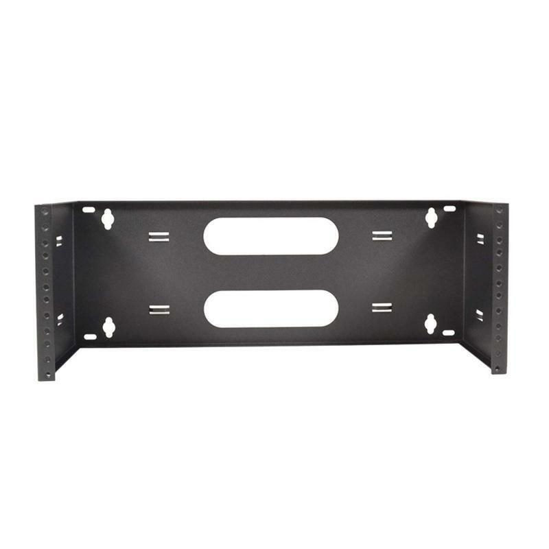 19" Two Space 4U Steel Wall Mount Hinged Swing Out Patch Panel Bracket 6" Depth
