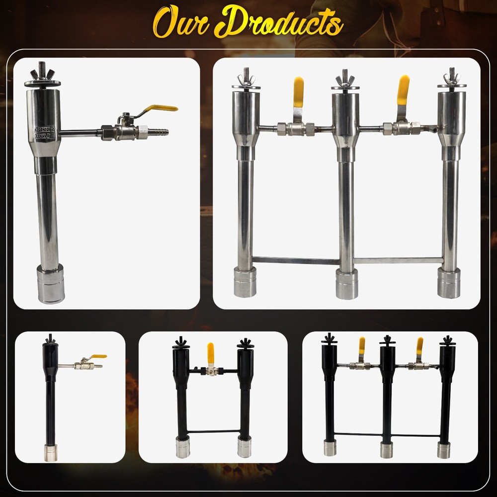 Propane Forge Double Burner (With Valve)