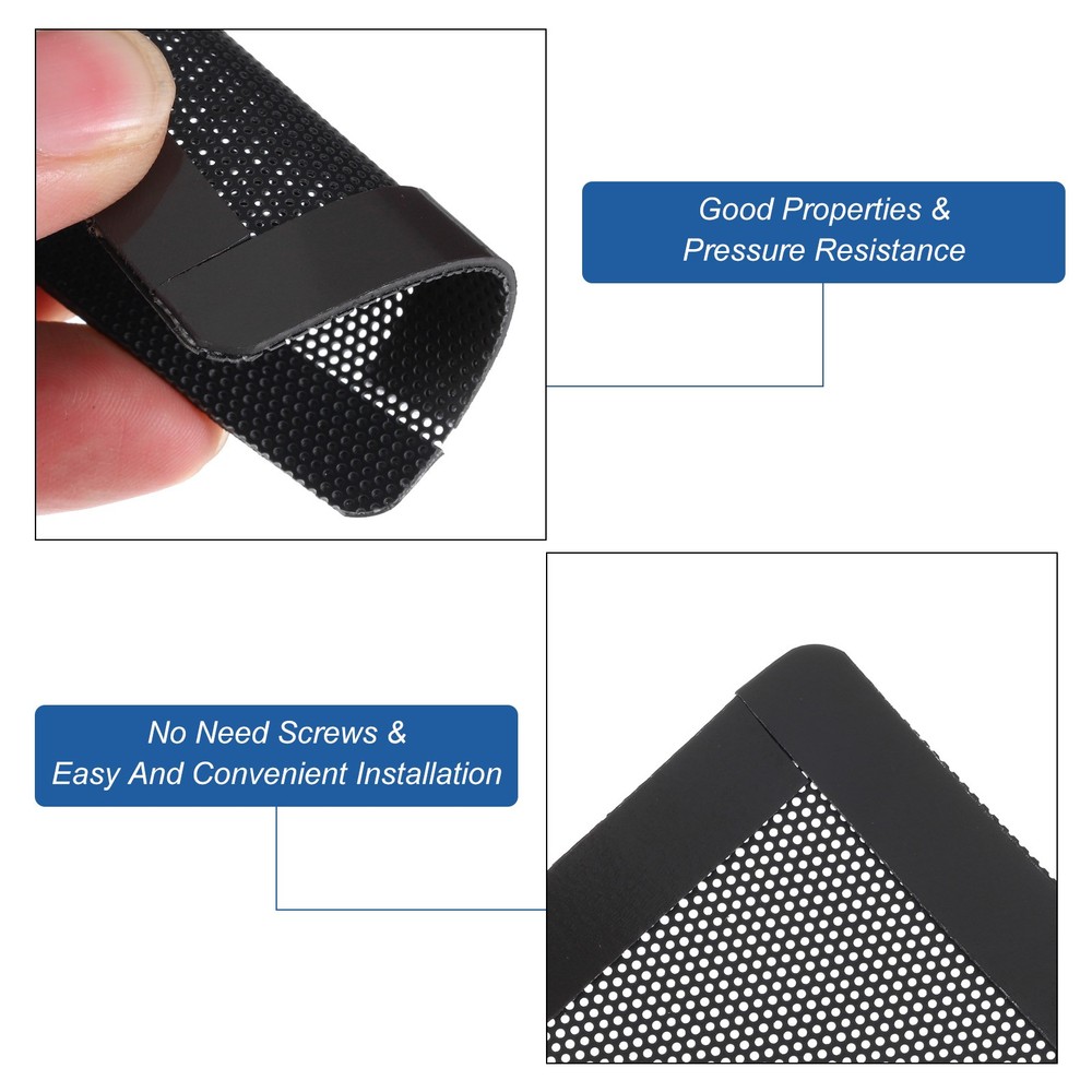3PCS PC Dust Filter 60x60mm Magnetic Frame Computer Cooler Mesh Black