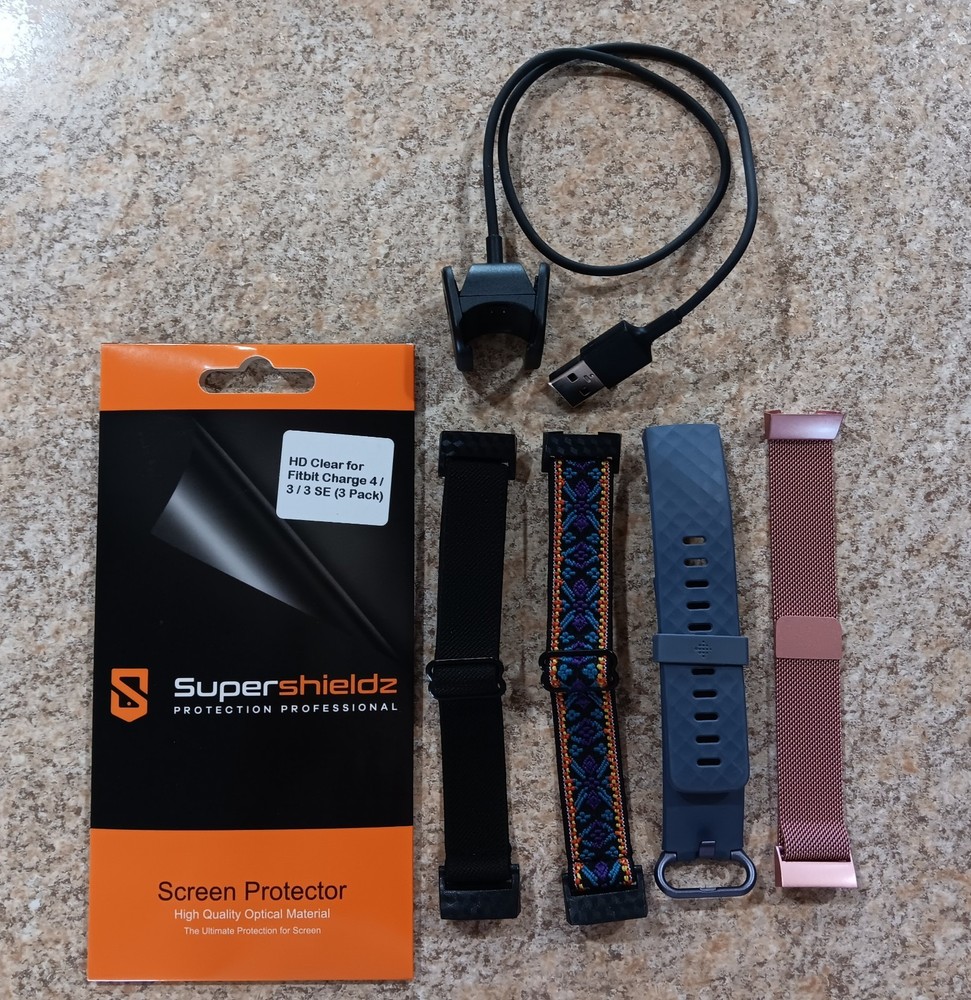 Fitbit Charge 3 Accessory Pack - Bands, Cable - Screen Protectors