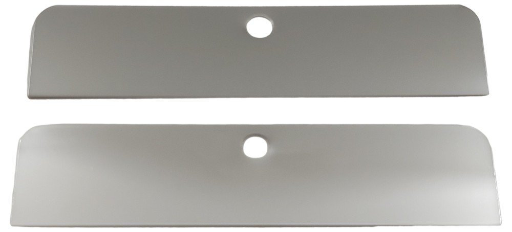 2 Lot Barjan 48-378 Small Rectangular Headlight Shields One Pair - Chrome