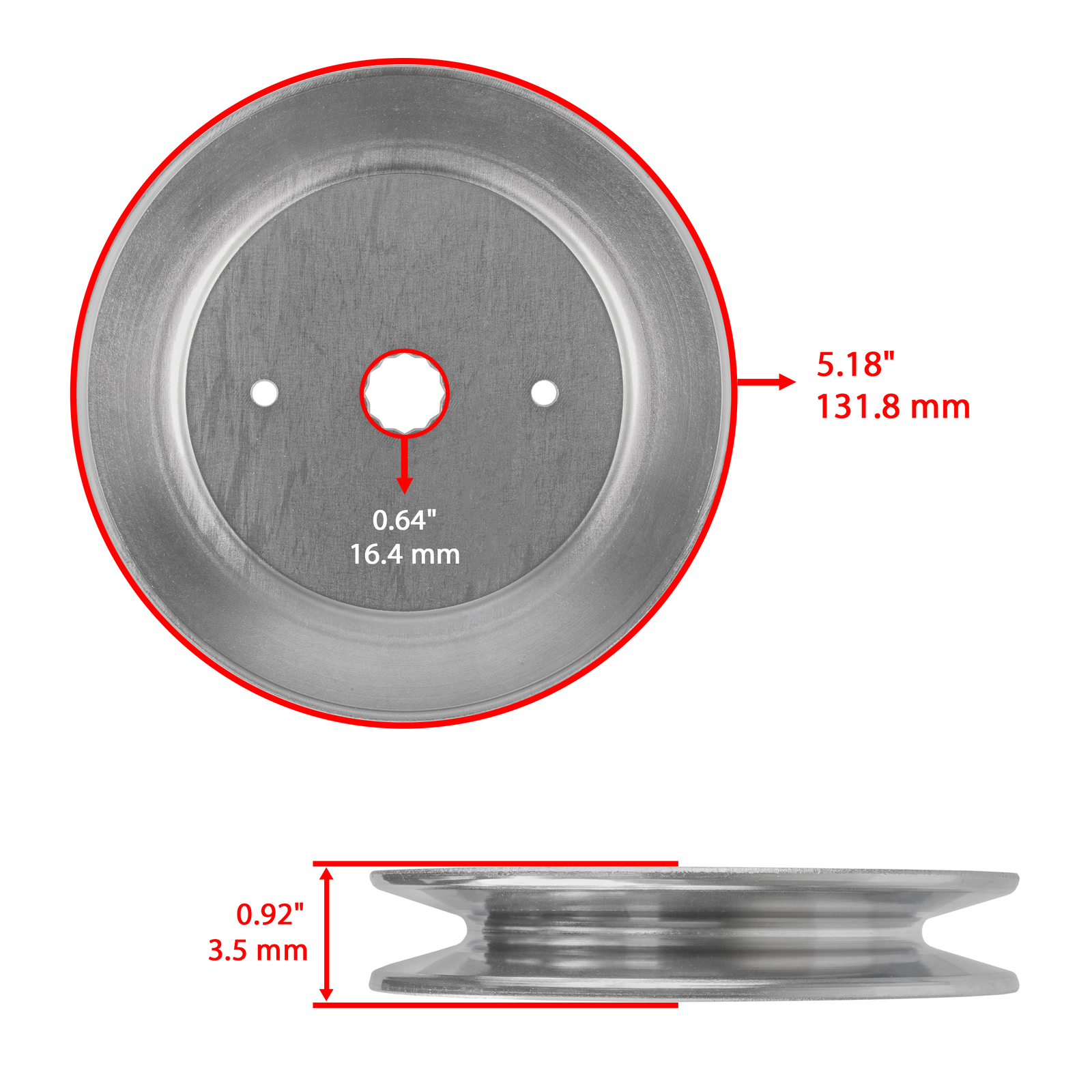 Spindle Belt Blade Pulley for Husqvarna Z248F 539112170 539113425 539109243