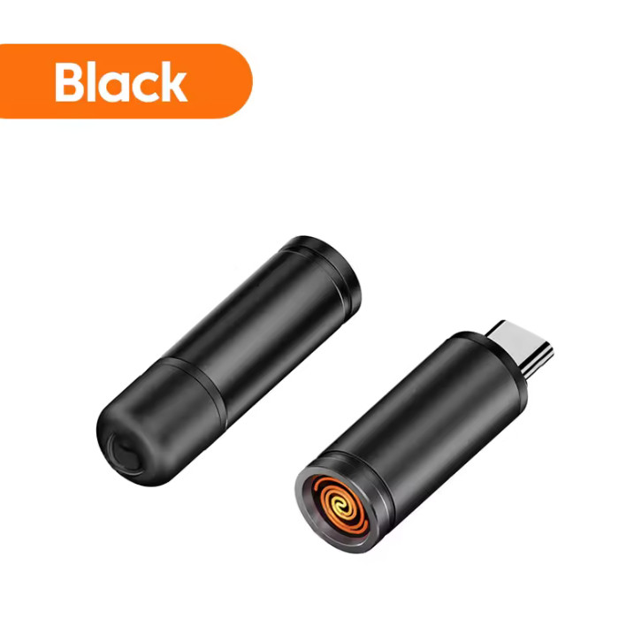 USB Type-C Mobile Phone Cigarette Lighter Air Blowing Portable Mini Lighter NEW
