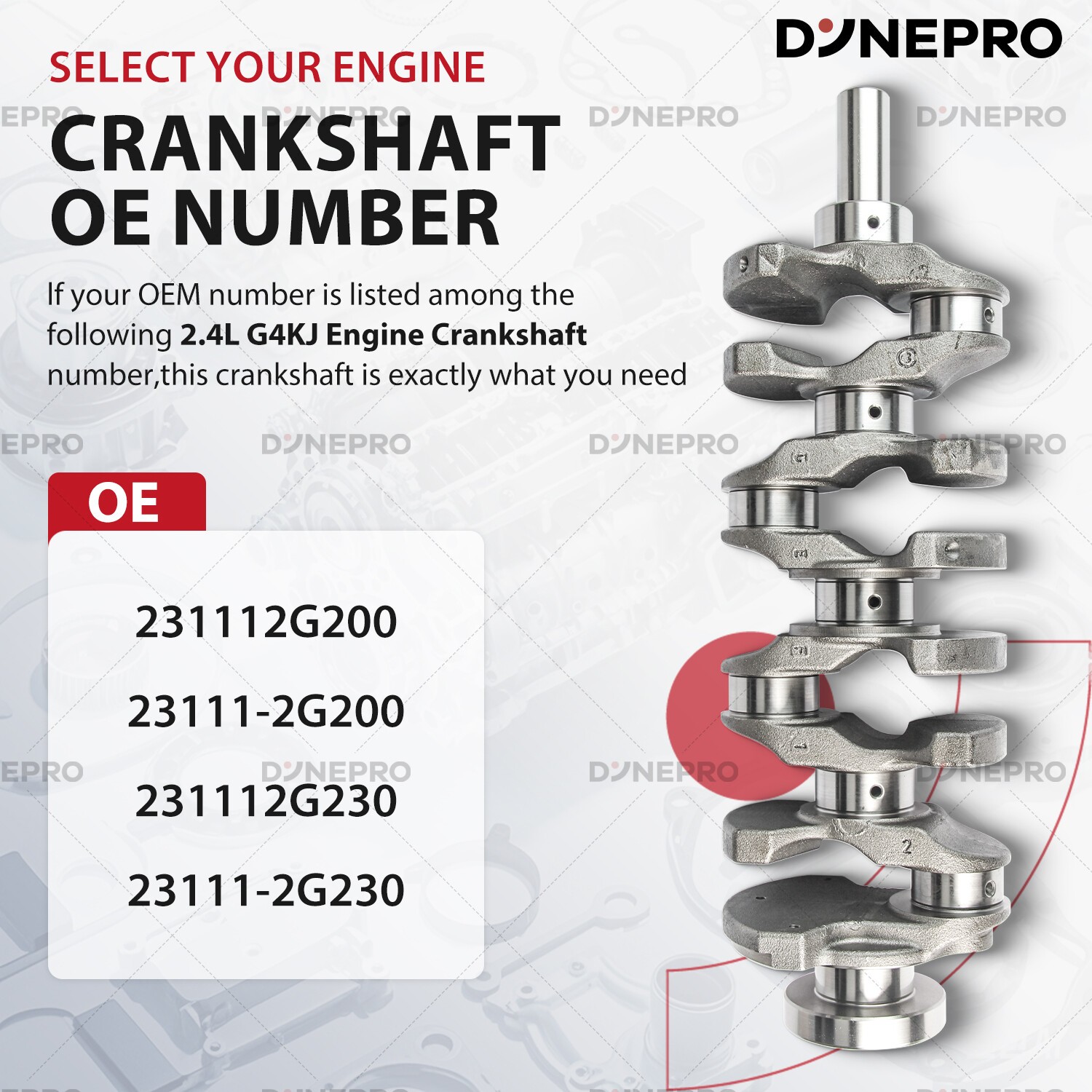 For Hyundai Kia 2.4L G4KJ Engine Rebuild Overhaul Kit Crankshaft Rods Timing VVT