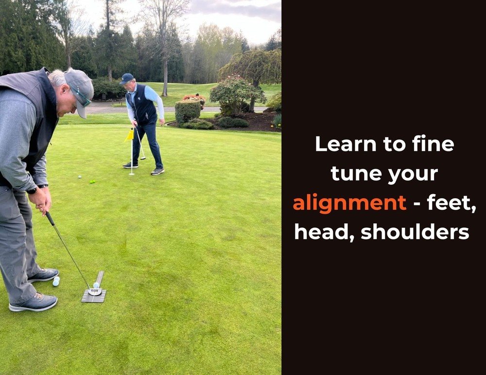 Putt Ruler - Golf Putting Alignment Training Aid - Precision T-Ruler for Stro...