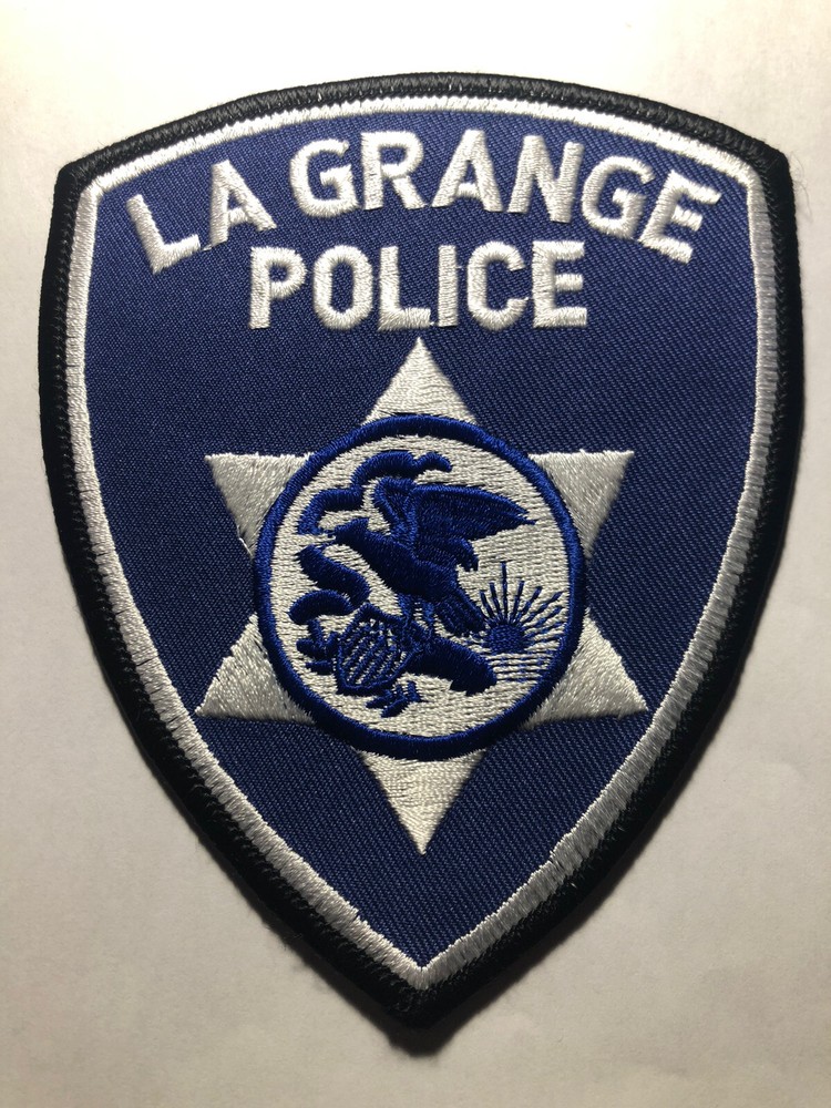 Lagrange Illinois Police Patch ~ White & Blue