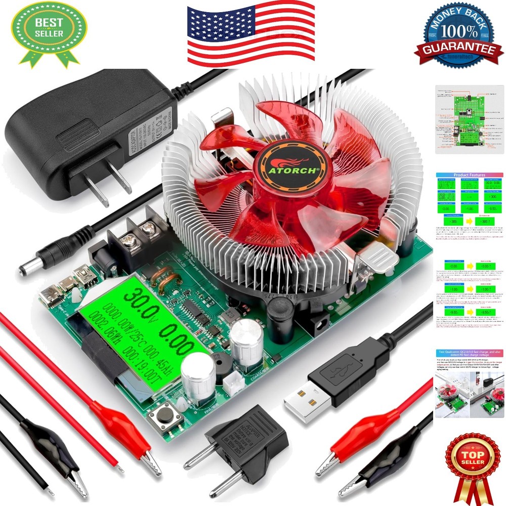 Versatile 200V Electronic Load Tester - Portable 20A Resistor Multimeter Module