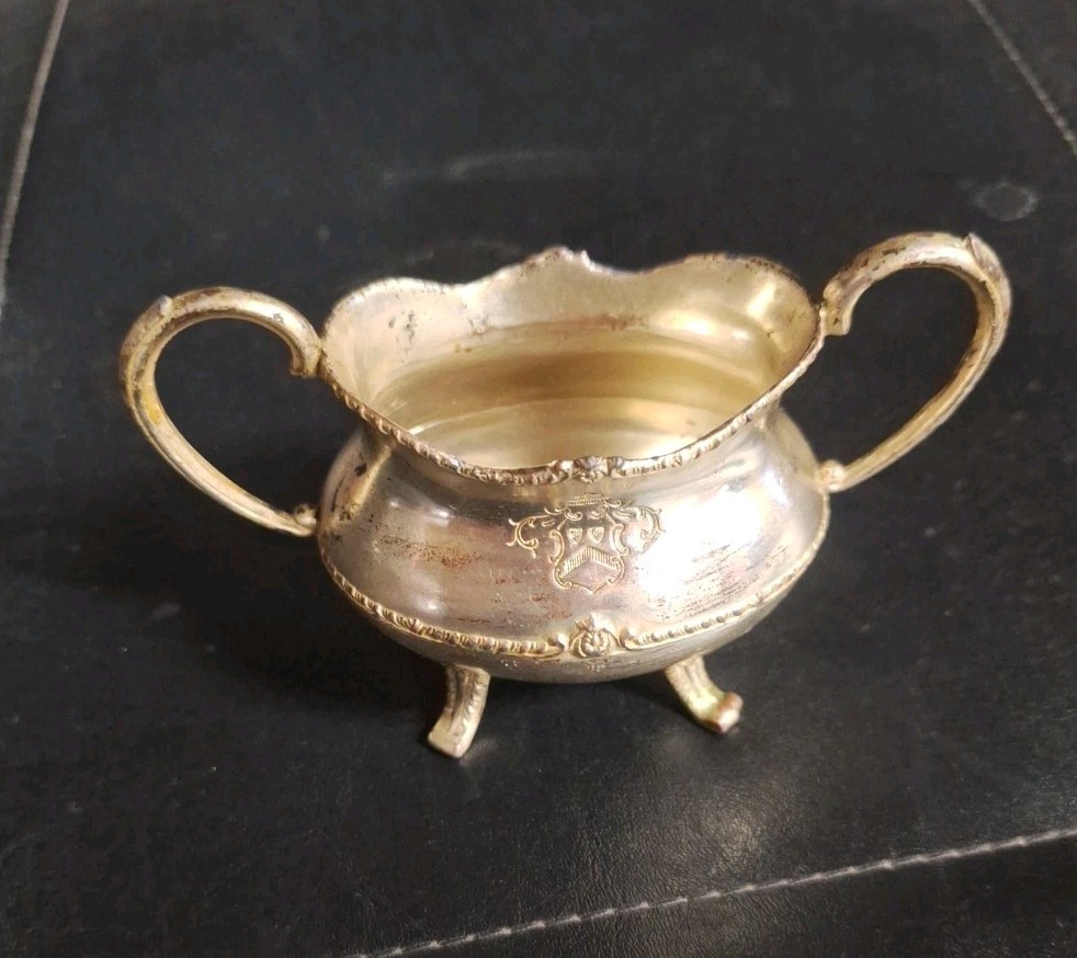 silver-plated sugar bowl