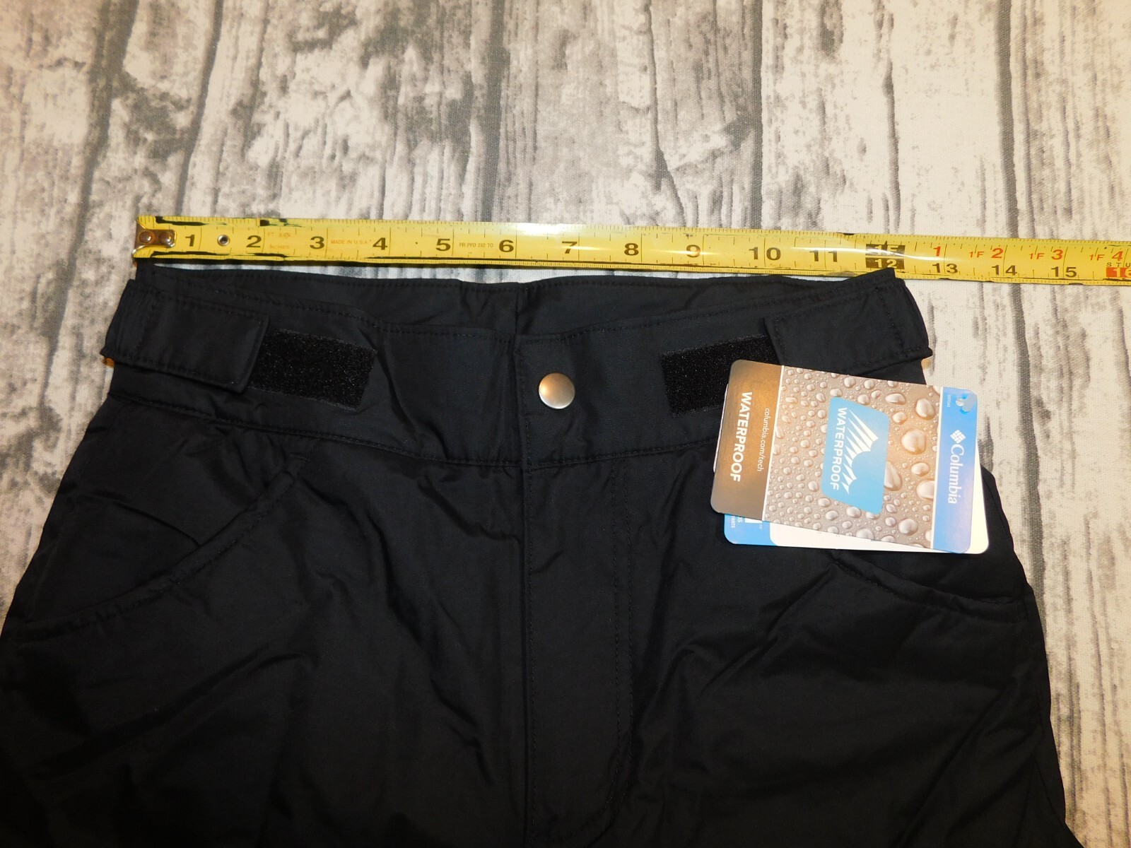 NEW COLUMBIA SNOW PANTS WATERPROOF SKI PANTS BLACK KIDS GIRLS S 7 8