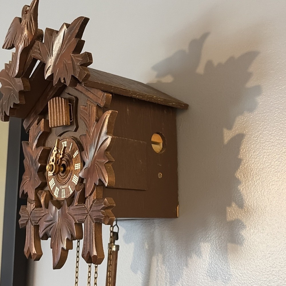 Black Forest Germany Authentic Cuckoo Clock Working - New Hands Installed