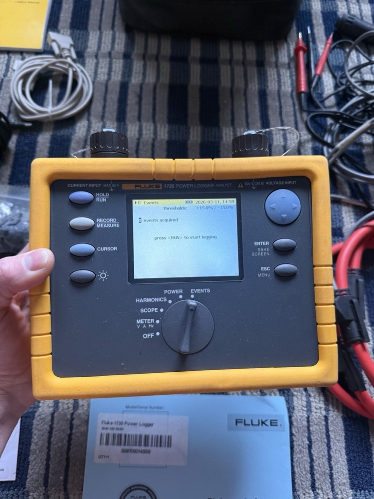 Fluke 1735 Three-Phase Power Logger w/ All Accessories
