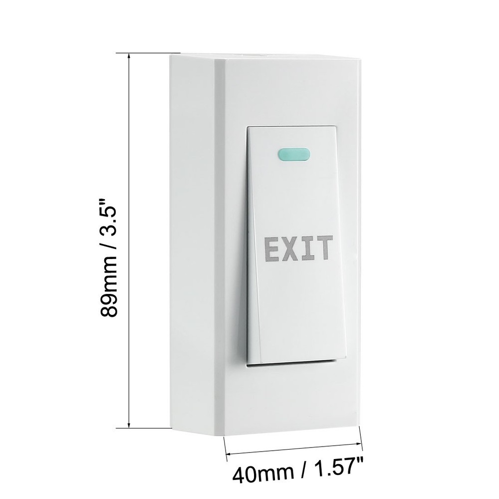 Door Release Button Push to Exit Resettable NC/NO/COM Switch 250V 10A