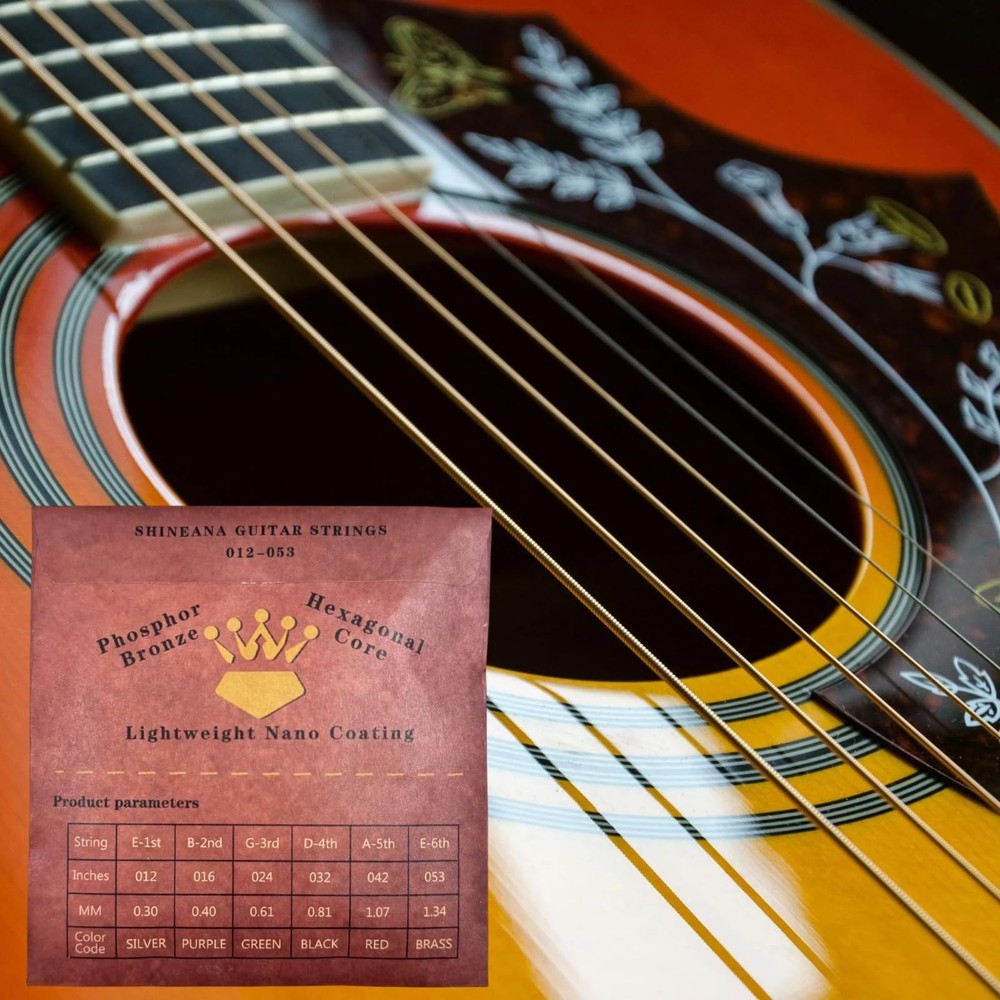 Guitar Strings - Acoustic Guitar Strings - Lightguage Nano Coating,Phosphor B...