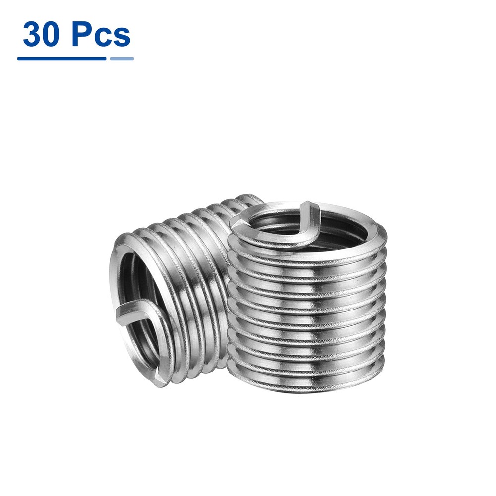 30pcs Wire Thread Inserts 1/2-13 UNC 1.5D Helical Threaded Sleeve Thread Repair