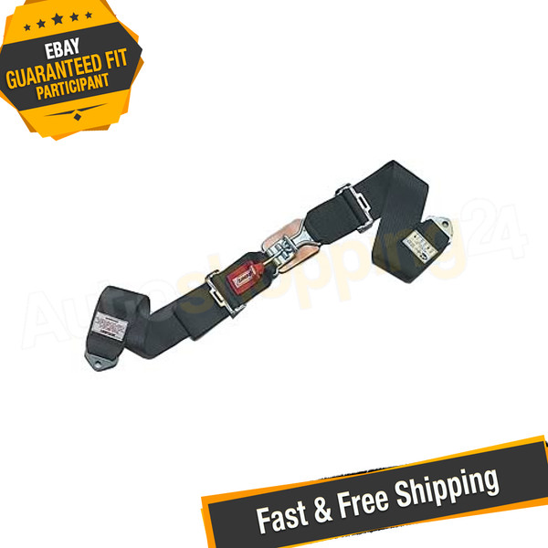 Simpson 29024BK Black Latch & Link Lap Belt