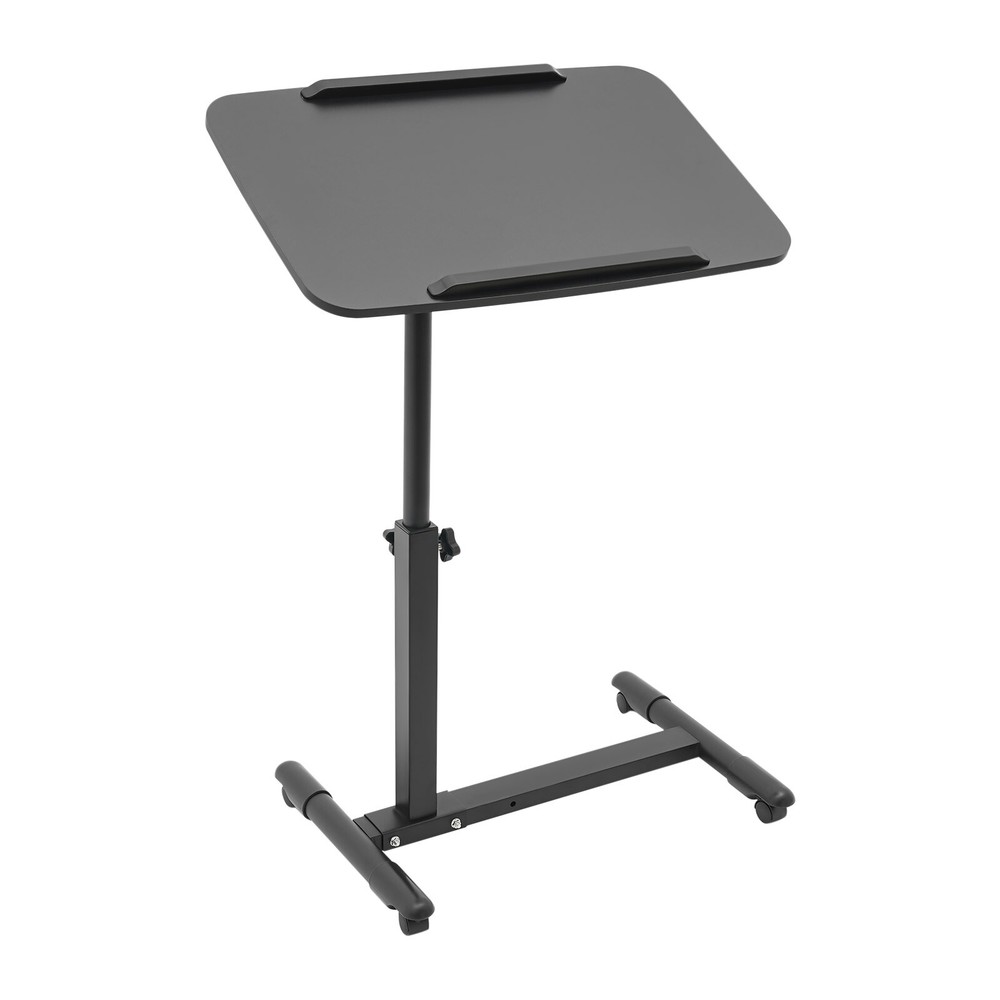 Adjustable Rolling Bedside Table with Wheels for Home and Office Use