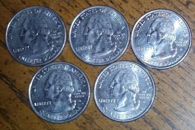 2000 - D Mint - State Quarters (COMPLETE YEAR SET) 5 Coin Set