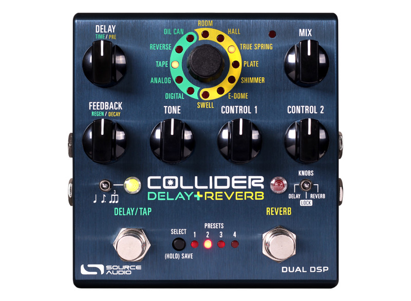 Source Audio Collider Delay + Reverb Effects Pedal