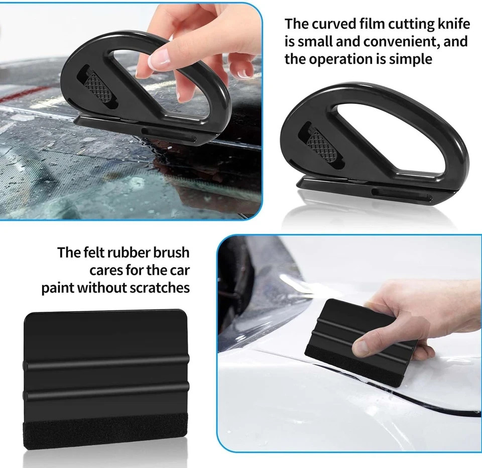 Vinyl Wrap Tools Kit, 10 PCS Professional Car Tool Window Black