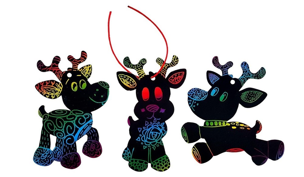 Magic Color Scratch Art Reindeer Theme