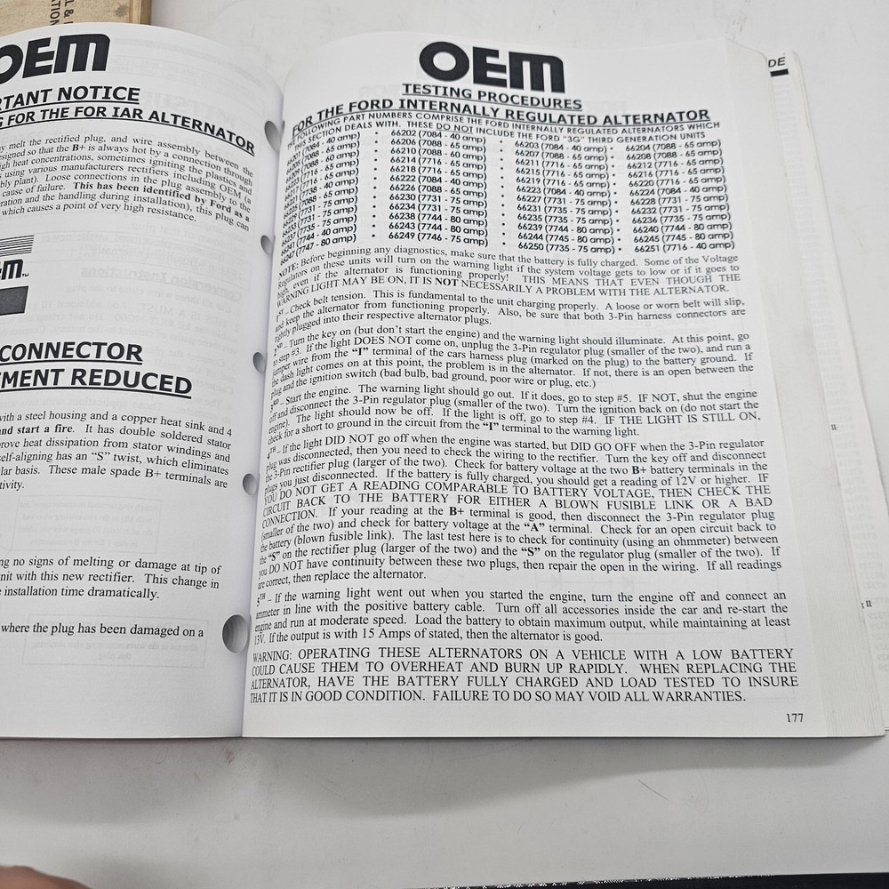 2007 Apptrak OEM Application Identification Aternatator Starter Parts Catalog