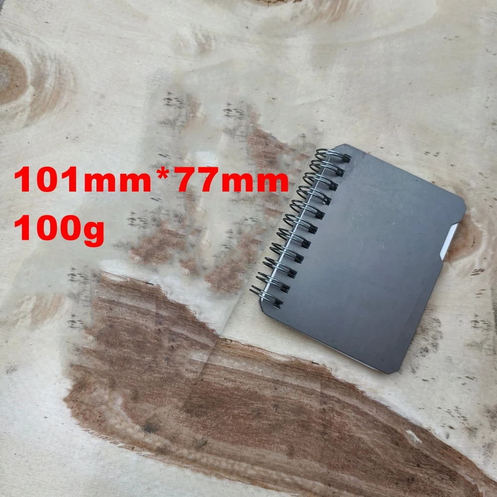 EDC Titanium Alloy Notepad Portable Recyclable Tools Outdoor Camping Gear Tools