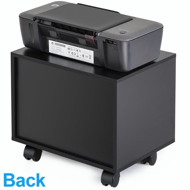 Mobile Under Desk Printer Stand W/ Wheels Storage Space MDF Organization Cart US
